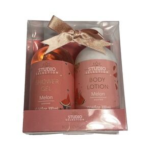 studio selection MELON shower gel & body lotion 10.14 oz each